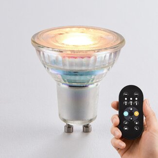 Ampoule LED GU10 dimmable avec télécommande 2,8W, 100° - 2200-6500K