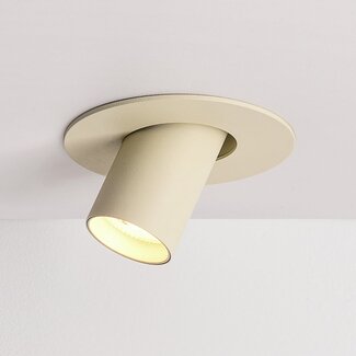 Spot encastré orientable en beige Ø10 cm