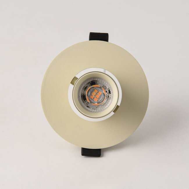 Spot encastré orientable en beige Ø10 cm