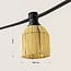 Kit guirlande guinguette avec abat-jours beige sable avec aspect rotin, disponible avec différentes ampoules LED