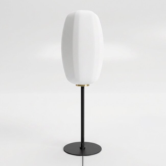 Lampe à poser Kalisto - noir avec verre blanc