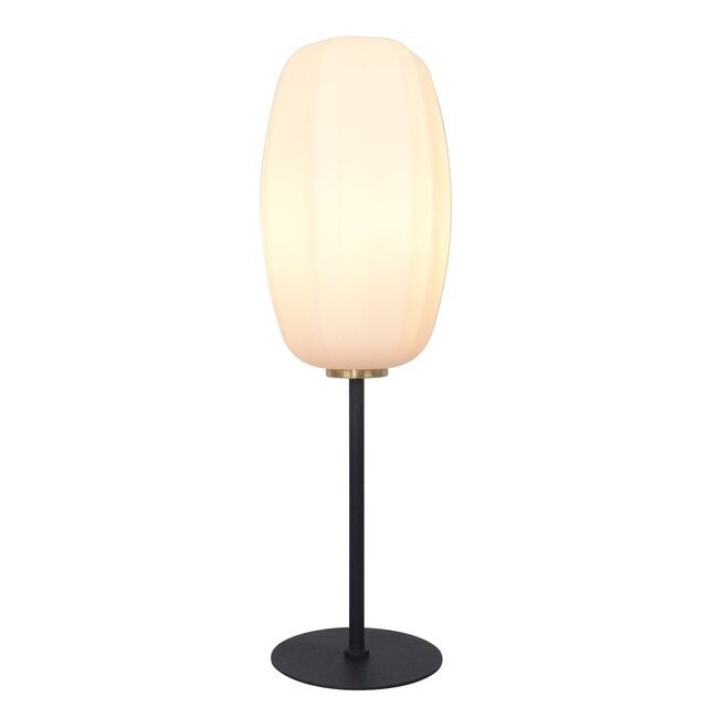 Lampe à poser Kalisto - noir avec verre blanc