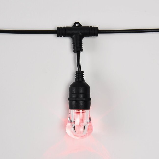 Guirlande lumineuse connectée RGBW de 15 mètres, 15 douilles suspendues, TUYA