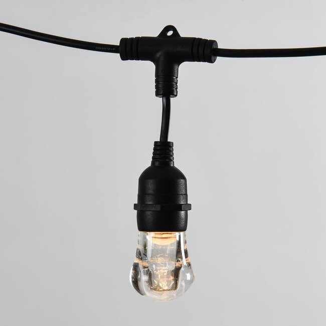 Guirlande lumineuse connectée RGBW de 15 mètres, 15 douilles suspendues, TUYA