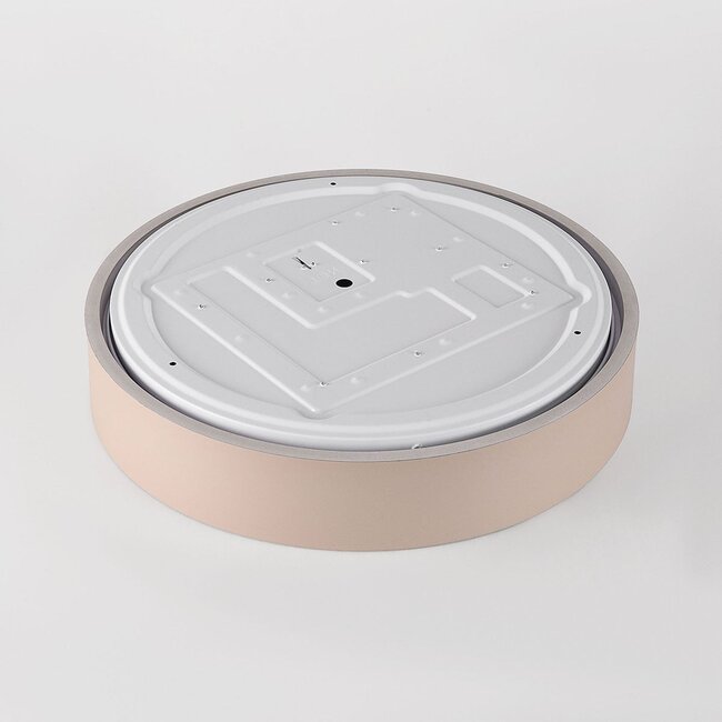 Plafonnier Nardia à LED intégrée, variable sur 3 niveaux Ø39 cm en beige à accent bois