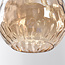 Lampe suspendue Nilo - 6-lumières en verre ambré et détail convexe