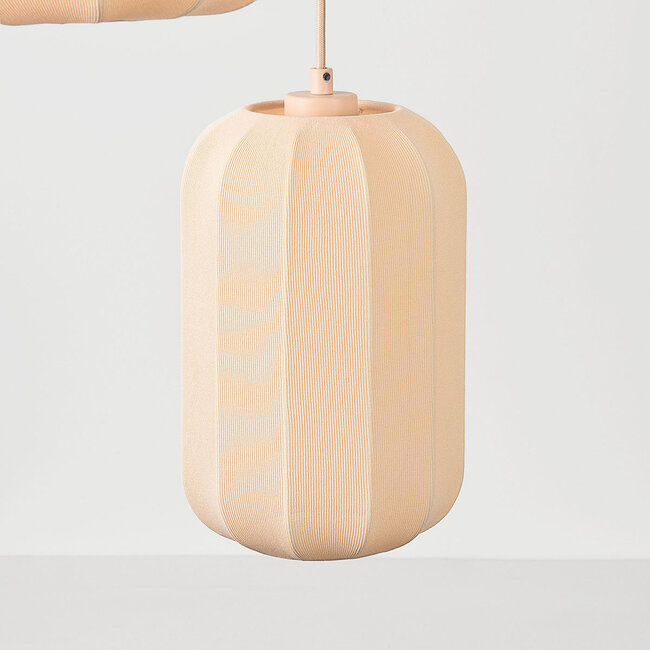 Suspension Japandi Morra 3 lumières en tissu