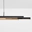 Suspension design dimmable noire avec bois foncé - Liana