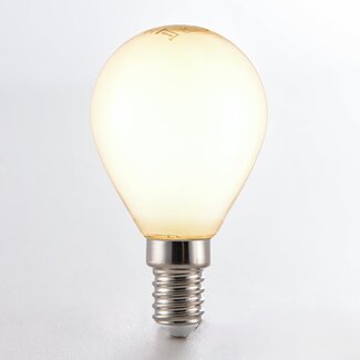 Ampoule LED E14 dimmable en verre blanc laiteux 4,5 W 2700 K