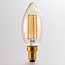 Ampoule flamme LED E14 à filament dimmable Ø35 mm en verre ambré 4,5 W 2200 K