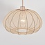 Applique murale réglable Brandel - abat-jour rond en tissu beige clair