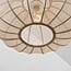 Applique réglable Brandel à abat-jour rond en tissu beige clair