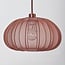 Applique réglable Brandel à abat-jour rond en tissu rose terracotta