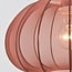 Applique réglable Brandel à abat-jour rond en tissu rose terracotta