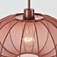 Applique réglable Brandel à abat-jour rond en tissu rose terracotta