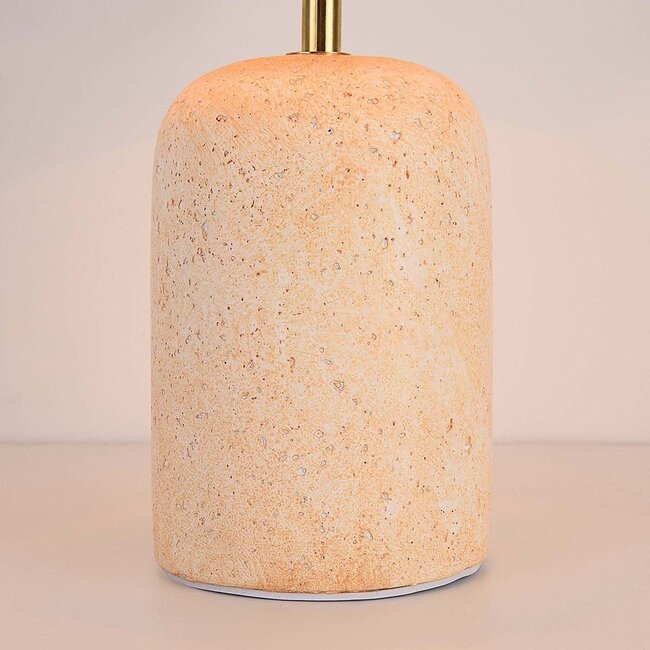 Lampe de table Celestine - pied en céramique avec effet pierre calcaire