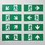 Jeu de pictogrammes pour luminaires montés sur une surface.
