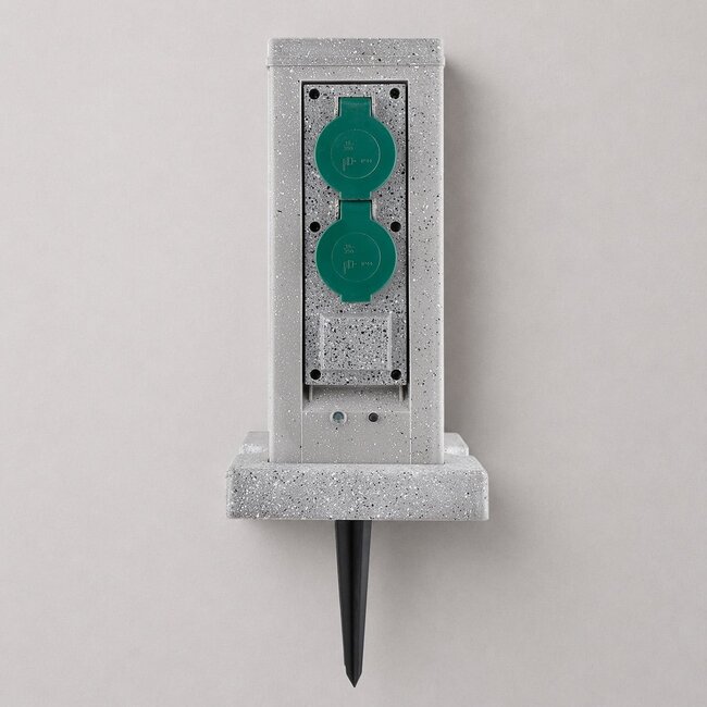 Prise extérieure Smart Wifi 4 voies IP44 - aspect pierre