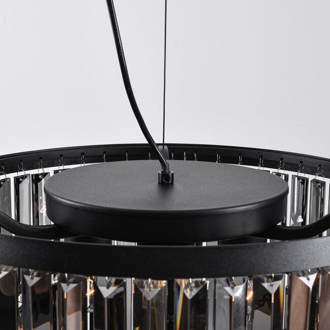 Lampe suspendue de luxe noire - Crystal