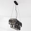 Suspension luxueuse Kristo à 3 lumières - cristal fumé