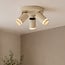 Spot de plafond à 3 lumières Focalo avec spots orientables en blanc perle