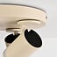 Spot de plafond à 3 lumières Focalo avec spots orientables en blanc perle