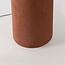 Lampadaire Misja avec abat-jour en tissu et pied - marron