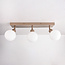 Plafonnier Vano avec 3 points lumineux orientables - beige sable avec verre blanc laiteux