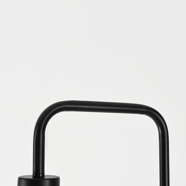 Lampadaire Piedi noir à verre ambré