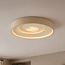 Plafonnier dimmable à 3 étapes Cercul avec LED intégrée et effet pierre - beige