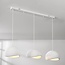Lampe suspendue Wabi Sabi à 3 lumières Shibui avec effet pierre blanche - 3 x 30 cm