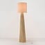 Lampadaire Papira naturel avec abat-jour en lin