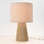 Lampe de table Ranpu naturelle avec abat-jour en lin