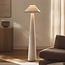 Lampadaire Violetta en lin - blanc