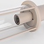 Lampadaire d'extérieur Penn avec verre transparent - beige