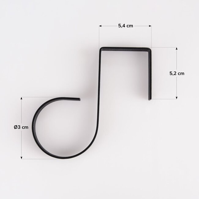 Lot de 5 clips de suspension noirs pour Guirlande guinguettes et guirlandes lumineuses