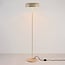 Lampadaire Arlie avec pied aspect travertin - beige