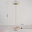 Lampadaire Arlie avec pied aspect travertin - beige
