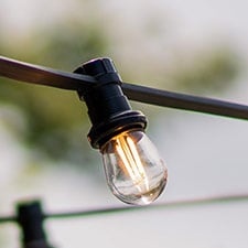 Guirlande guinguette pour l'extérieur avec ampoules LED