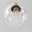 Suspension Loua 3 lumières en verre transparent en beige sable