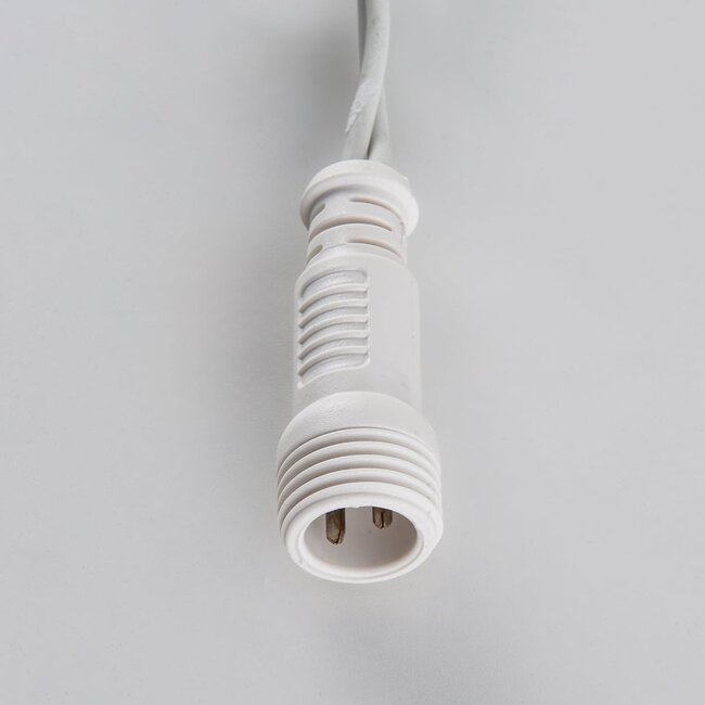 Guirlande stalactite connectable | à partir de 3 mètres | 114 LEDs | blanc chaud avec scintillement | câble blanc | caoutchouc