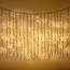 Rideau lumineux raccordable noir | 2 m | 300 LED | 2200K | caoutchouc