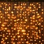 Rideau lumineux noir reliable | à partir de 2 mètres | 300 LEDs | 2200K blanc extra chaud | caoutchouc