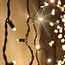 Rideau lumineux raccordable noir | 2 m | 300 LED | 2200K scintillant | caoutchouc