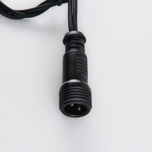Rideau lumineux noir reliable | à partir de 2 mètres | 300 LEDs | 2200K blanc extra chaud avec scintillement | caoutchouc