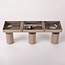 Plafonnier Blaze avec 3 spots nervurés et orientables - beige sable