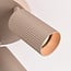 Plafonnier réglable à 3 lumières Blaze avec spots nervurés - beige sable