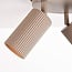 Plafonnier réglable à 3 lumières Blaze avec spots nervurés - beige sable