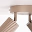 Plafonnier réglable à 3 lumières Blaze avec spots nervurés - beige sable