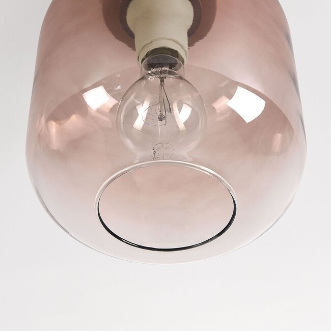 Plafonnier Soli beige en verre ombré
